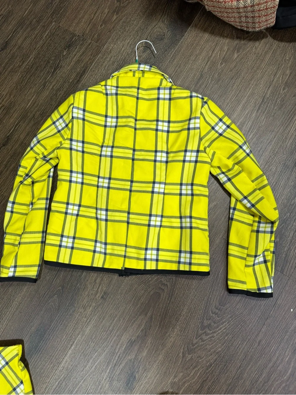 Clueless Cher Horowitz Girls L Yellow Plaid Blazer Skirt Set Costume Cosplay